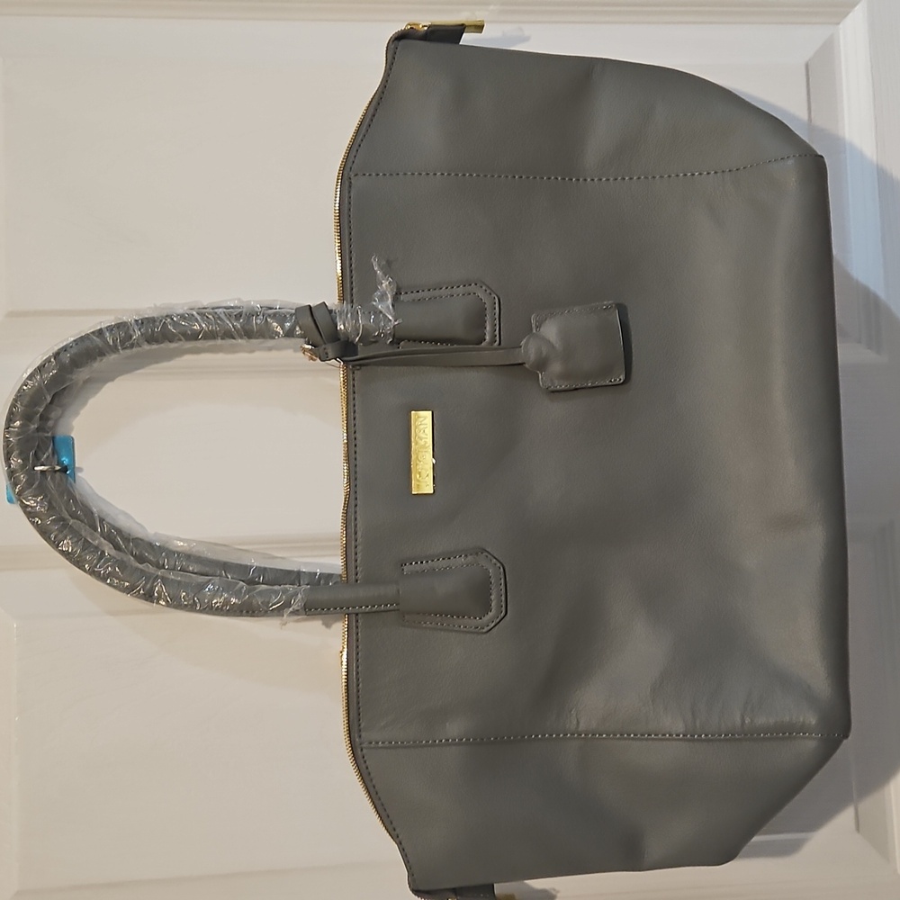New Joy & Iman gray large shoulder bag